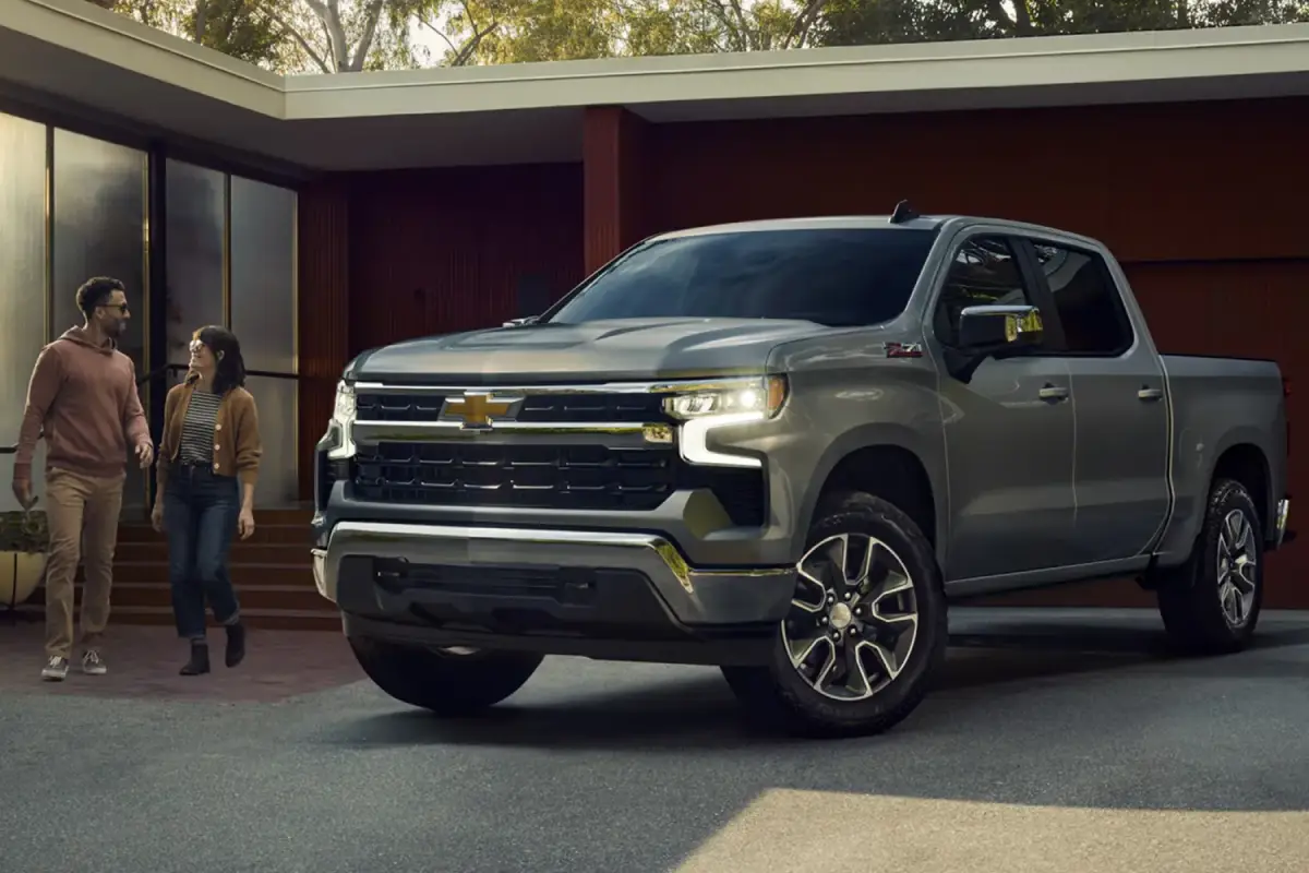 Couple buying a new Chevrolet truck