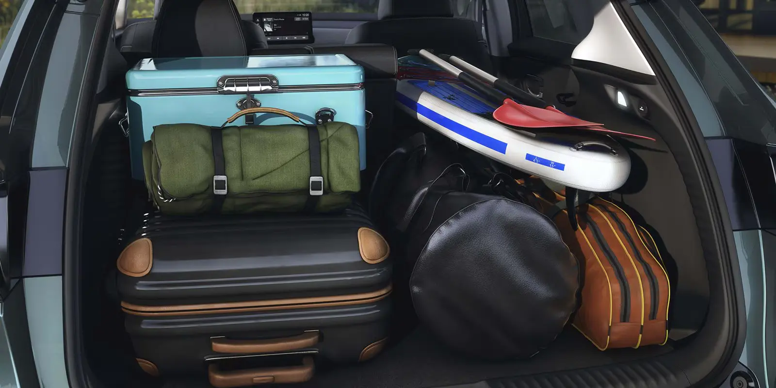 Cargo area of the 2027 Honda HR-V with rear seats folded flat