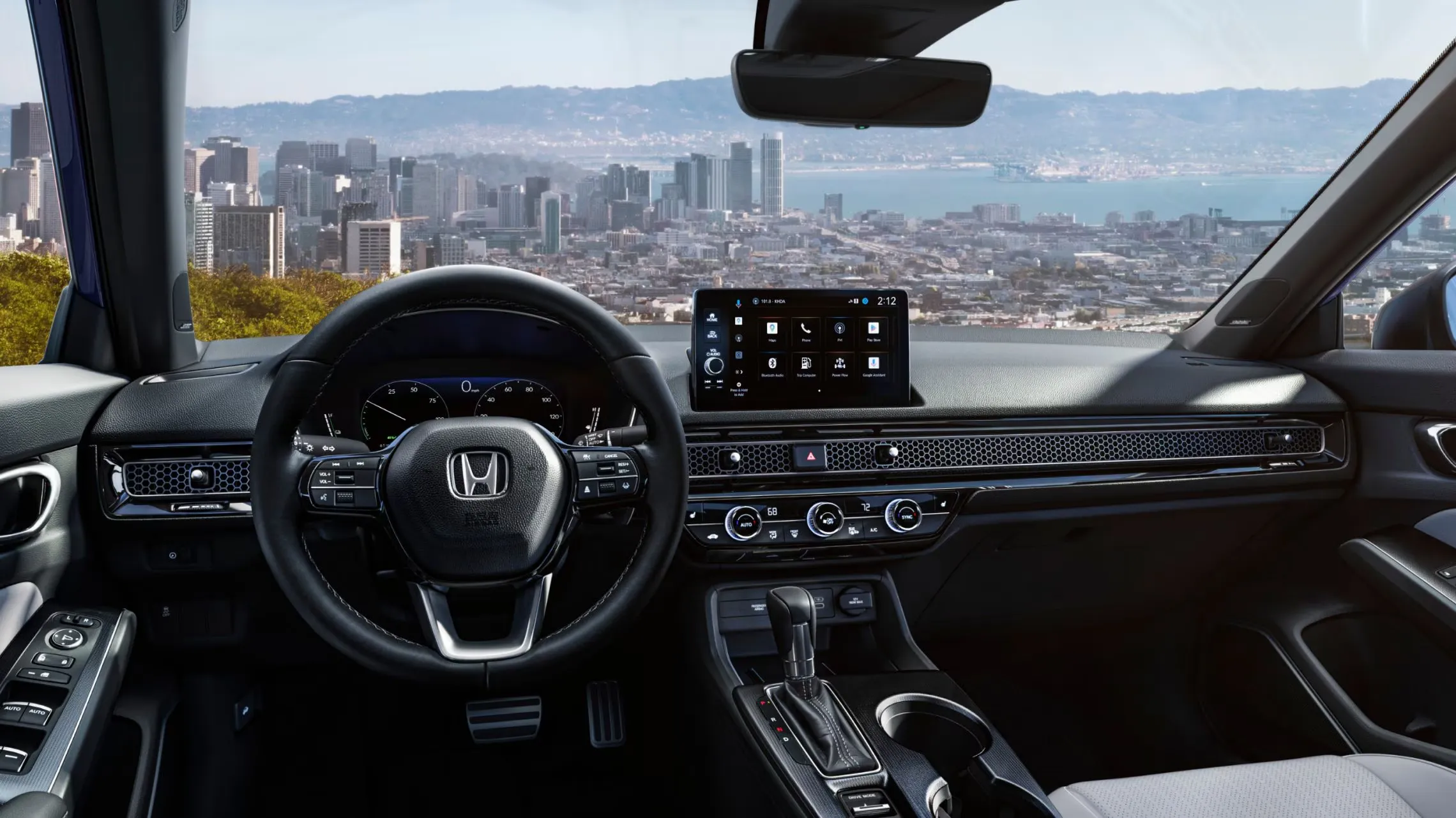 2027 Honda Civic Sedan technology features including touchscreen and digital gauge cluster