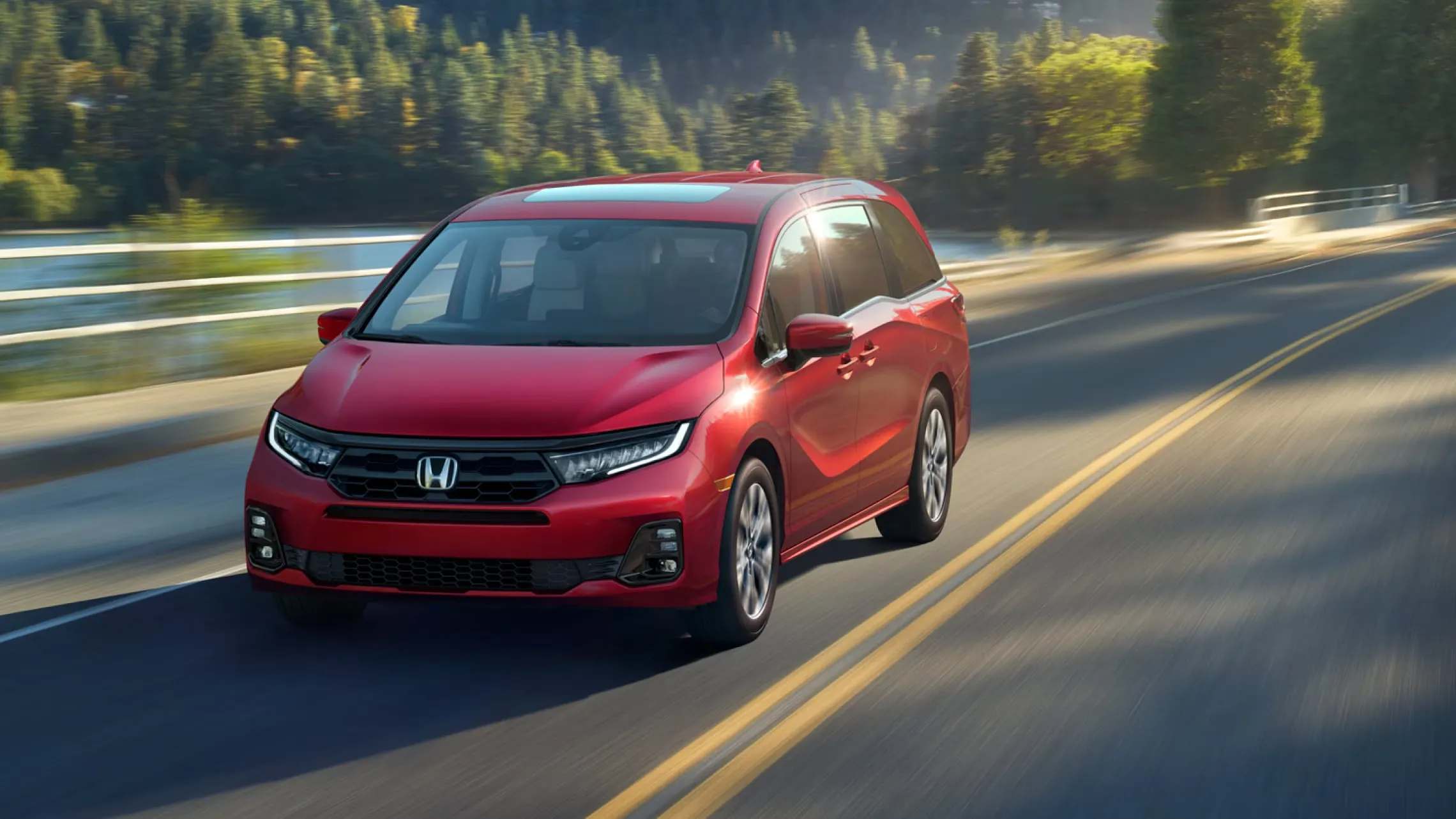 2027 Honda Odyssey exterior overview showing the restyled grille, lighting and sliding door opening