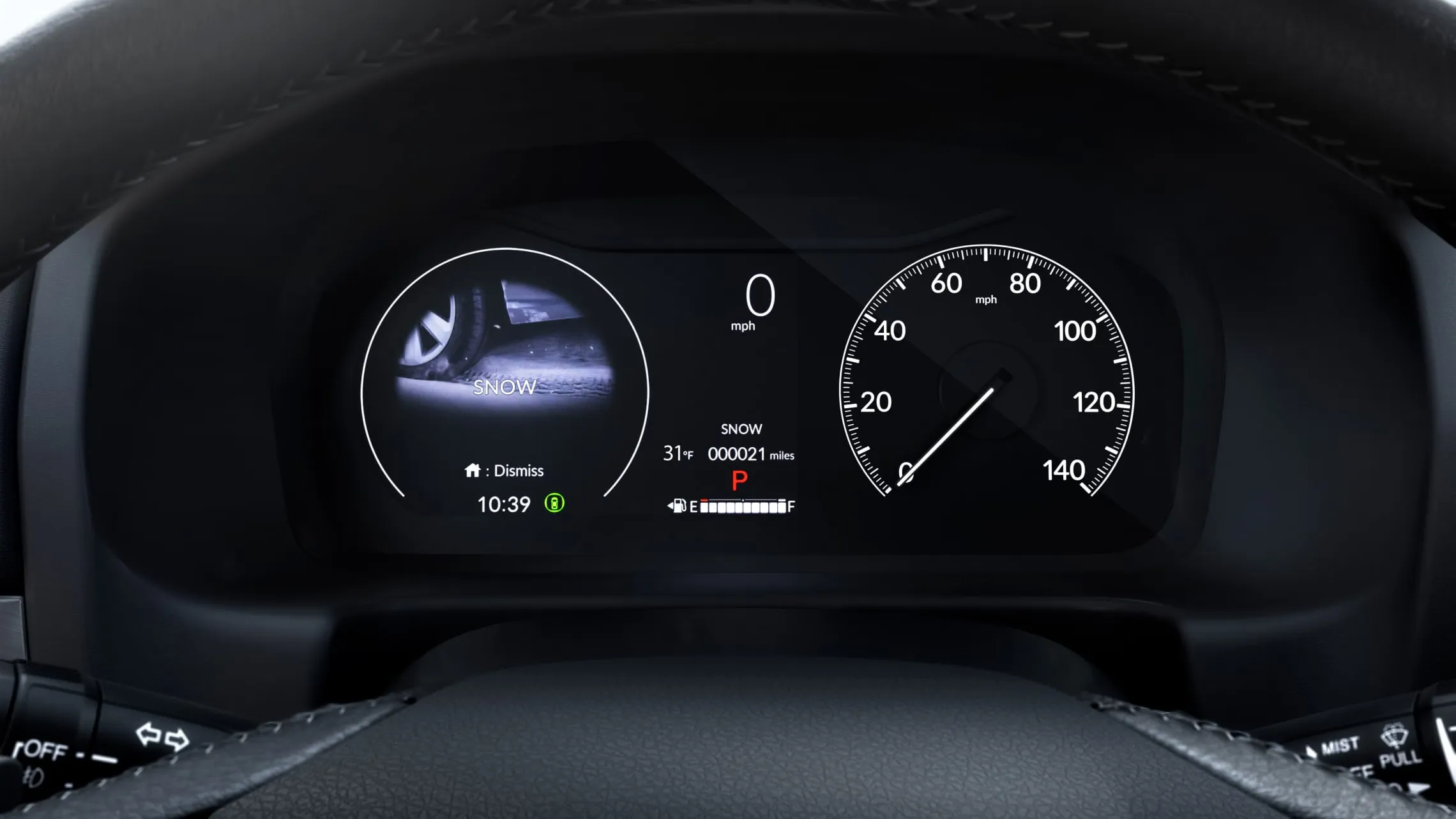 2027 Honda Odyssey dashboard and driver-facing controls with digital instrument display