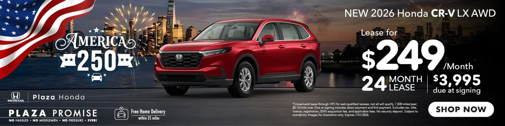 2026 Honda CR-V LX AWD Lease