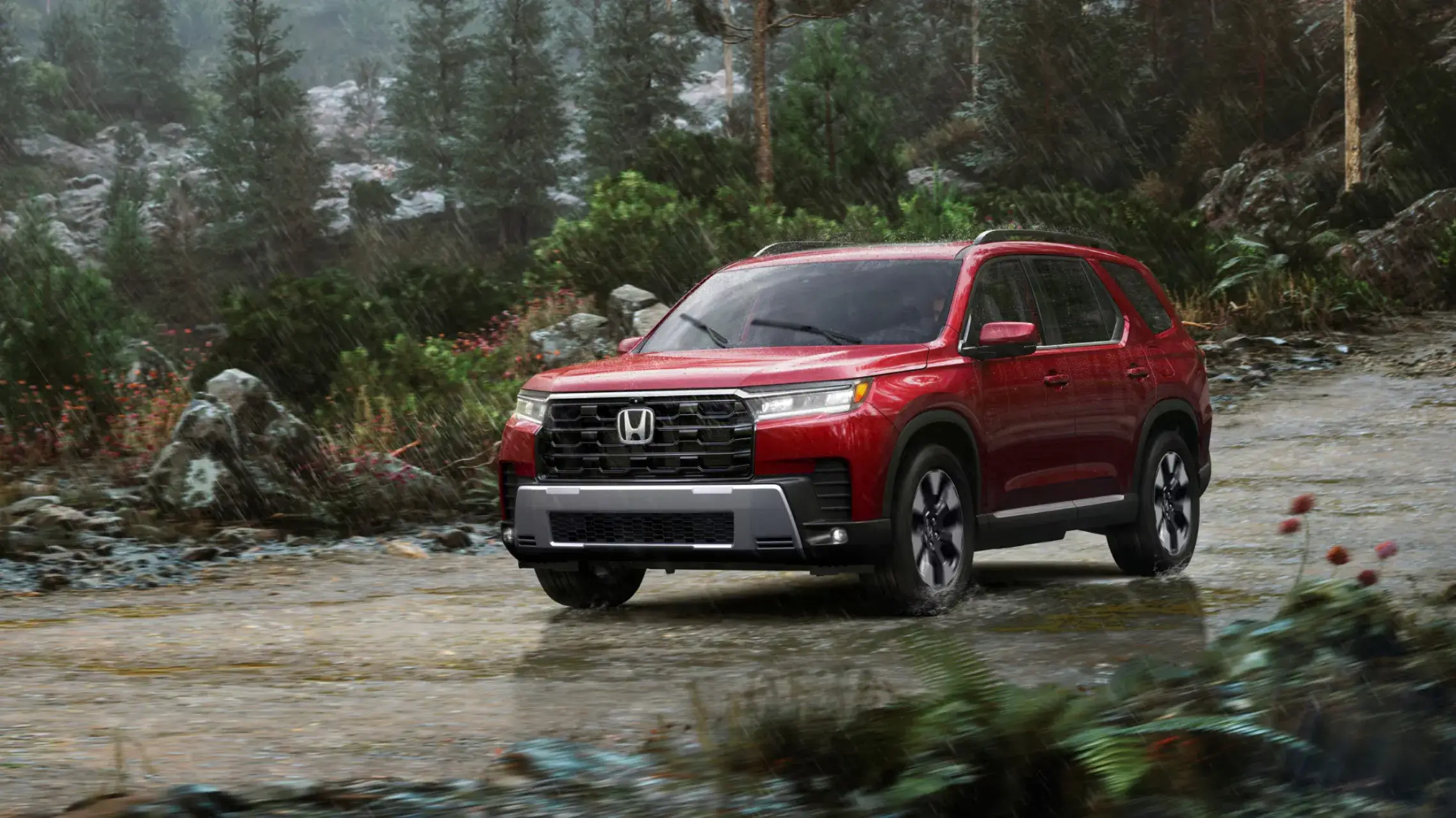 2027 Honda Pilot capability overview showing all-wheel drive traction and towing capability
