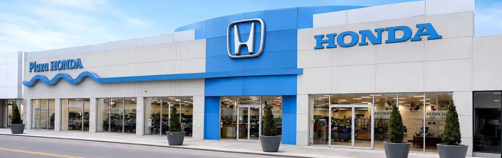 Plaza Honda car lot on Nostrand Avenue in Brooklyn, NY