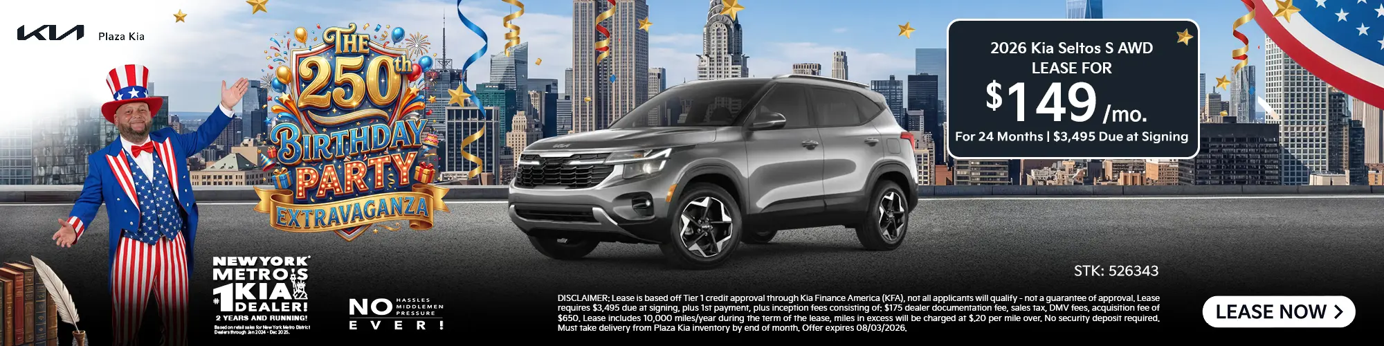 2026 Kia Seltos S AWD Lease