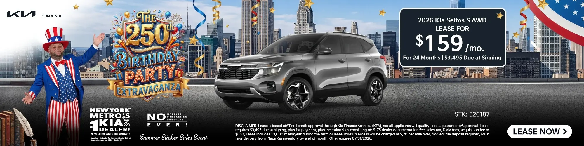 2026 Kia Seltos S AWD Lease