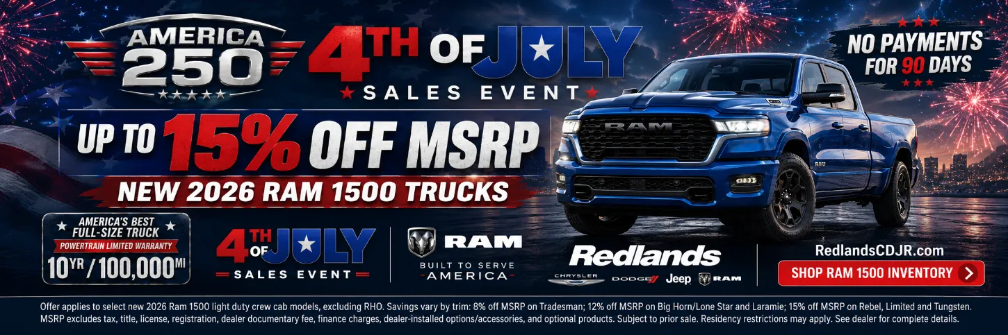 15% off MSRP july sales event