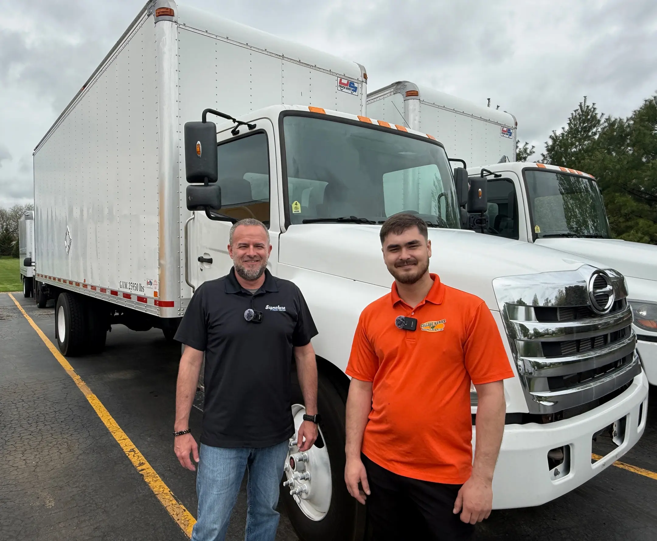 Lukas with his new Truck with Chris.