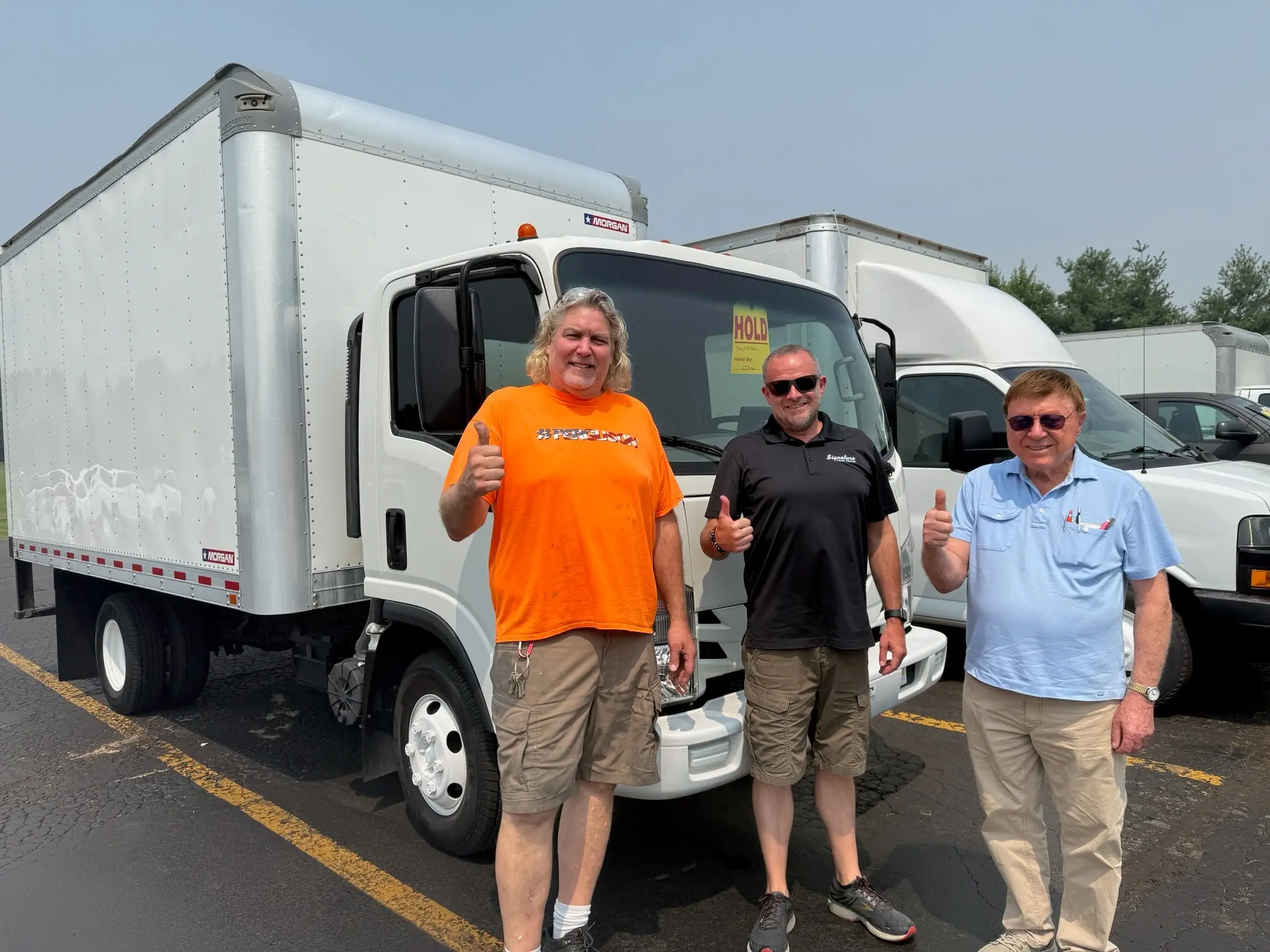 Lukas with his new Truck with Chris.