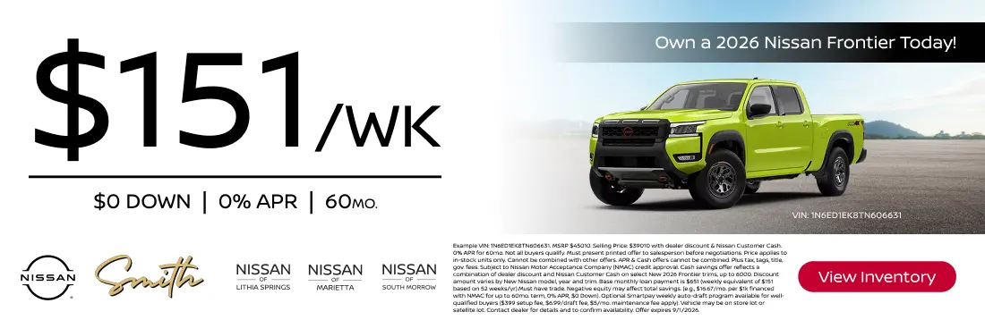 New 2026 Nissan Frontier