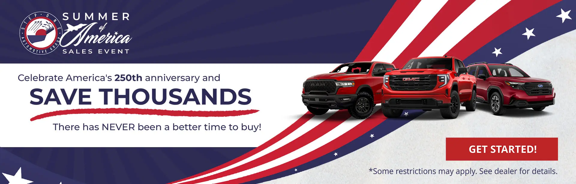 Celebrate America's 250th anniversary and save thousands!