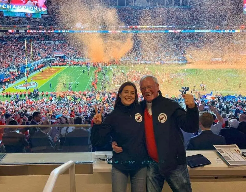 Col Hubbard attends Super Bowl