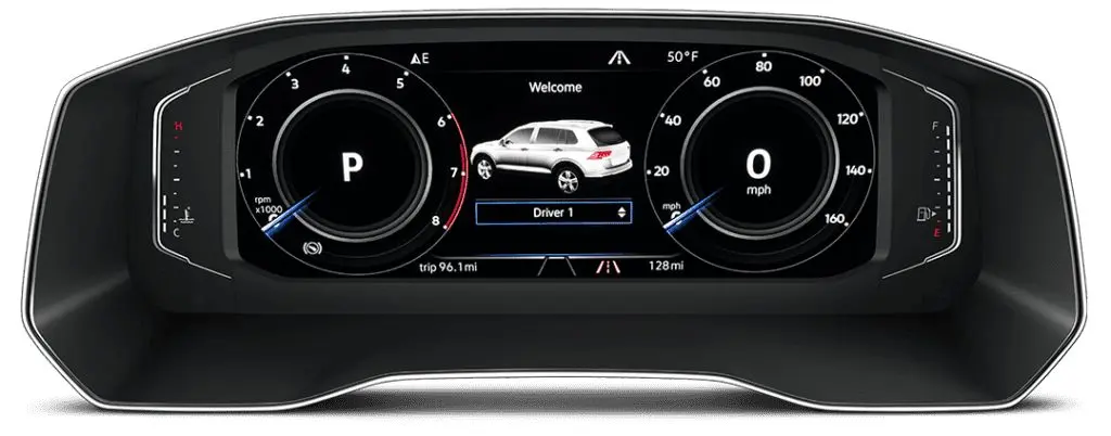 vw atlas digital display