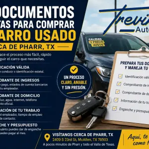 Qué documentos necesitas para comprar un carro usado cerca de Pharr, TX