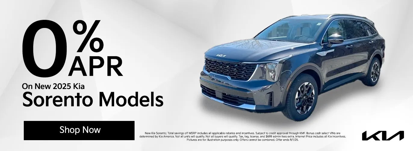 0% APR New 2025 Kia Sorento Models
