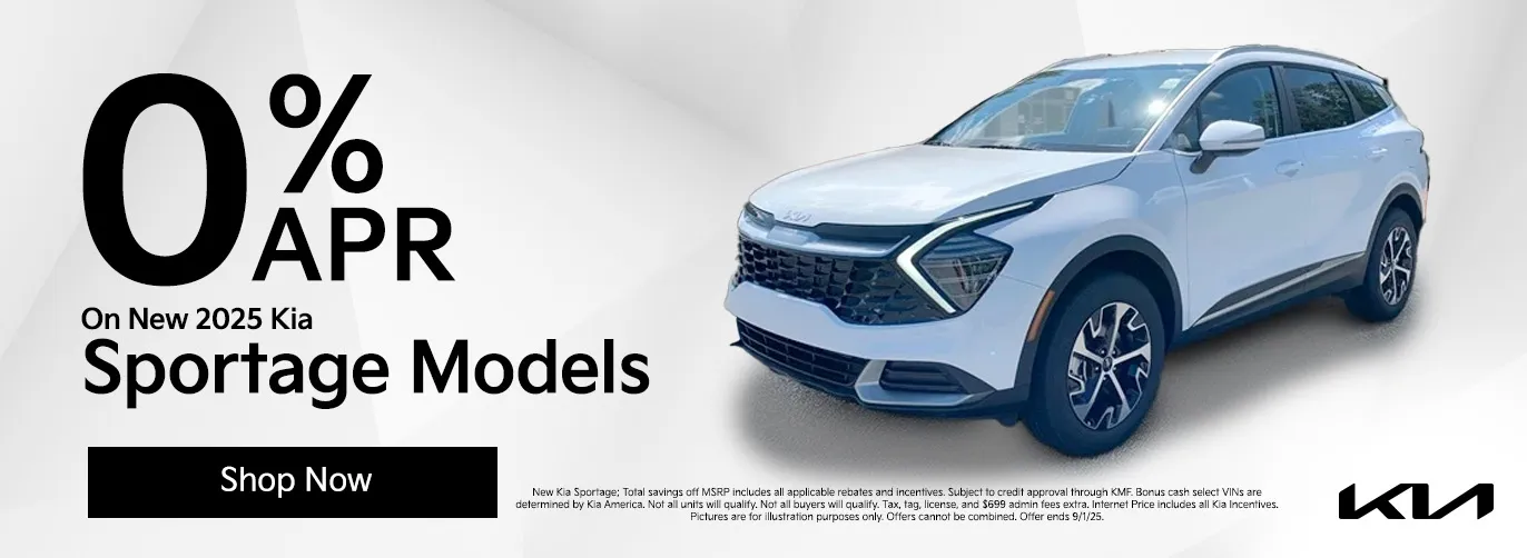 0% APR On New 2025 Kia Sportage Models