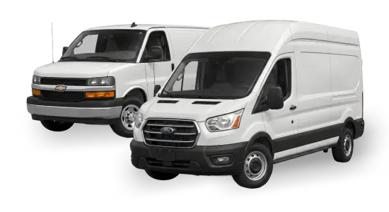 Cargo vans for sale at Triangle Truck Center in Franklinton, NC