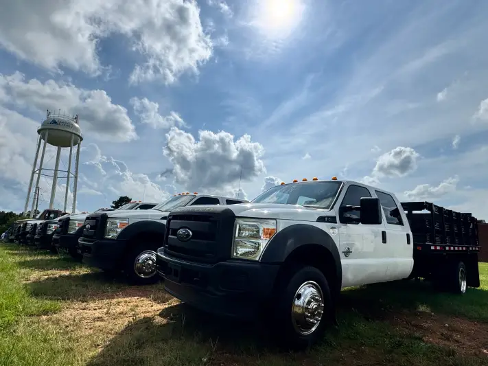 Work truck inventory at Triangle Truck Center in Franklinton, NC