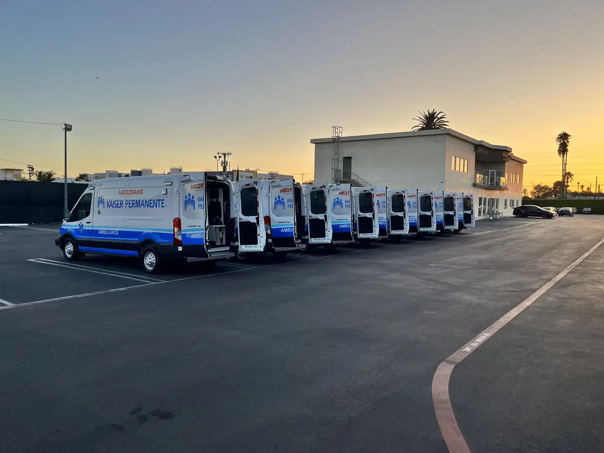 Emergency apparatus on the lot at Trinity Apparatus