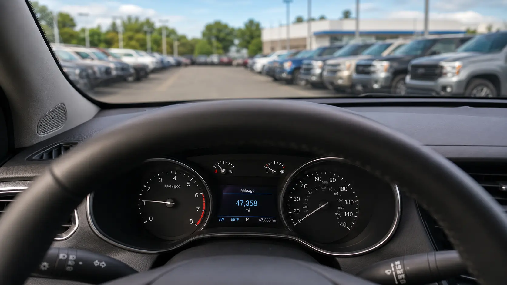 Visually explain mileage, odometer, buyer data, vehicle value