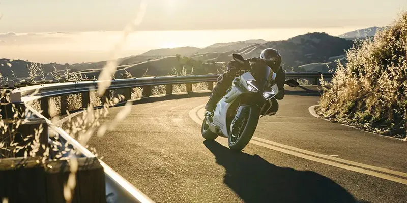 CFMOTO bike on highway banner