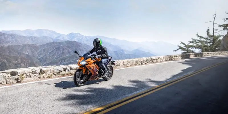 Kawasaki motorcycle in Winter