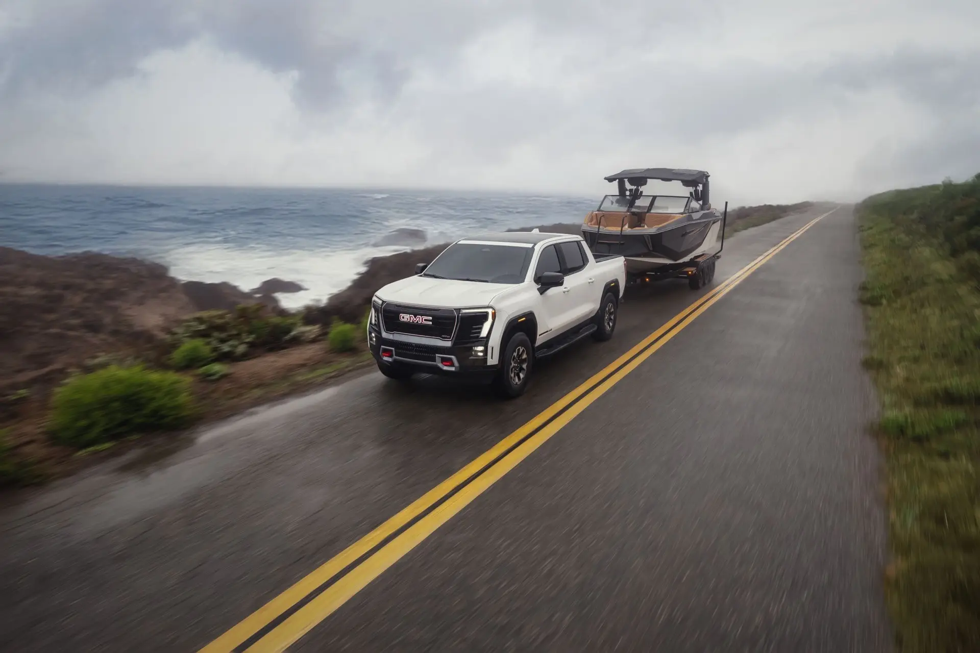 Truck Towing a Boat