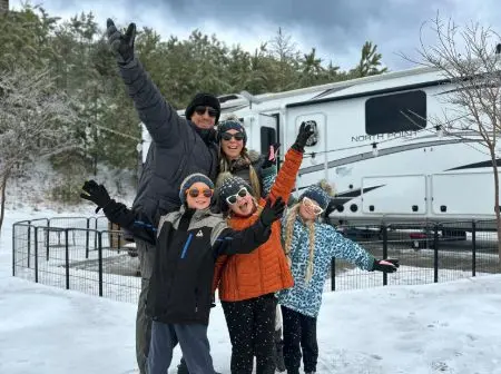 Family Time Outdoors in the Winter