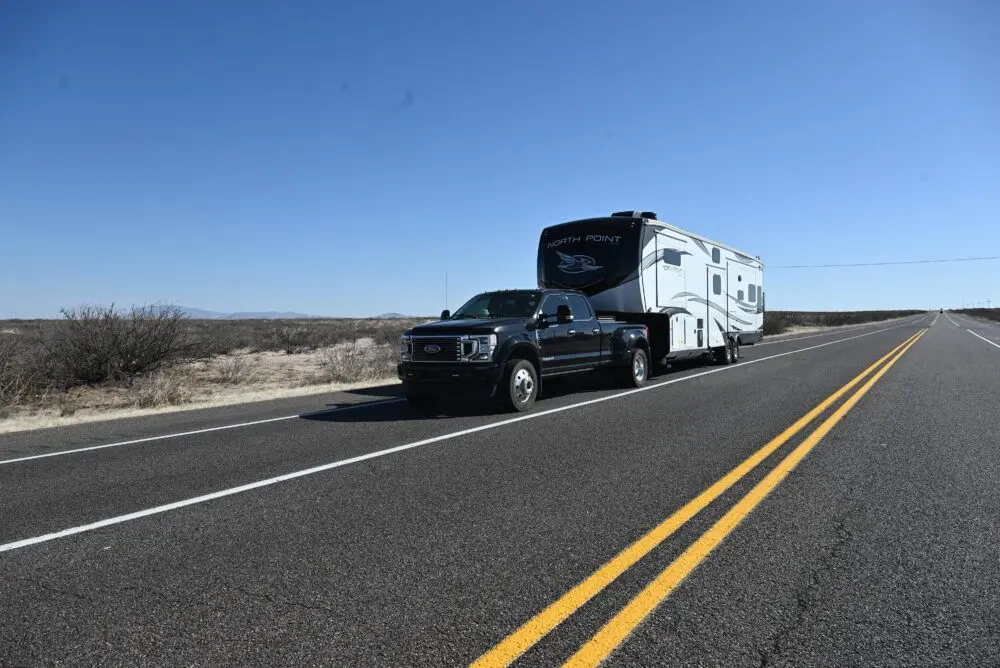 Truck Towing an RV