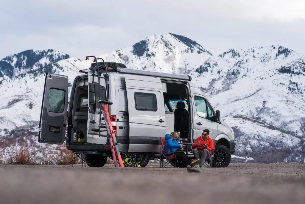 Skiing and Relaxing by the RV