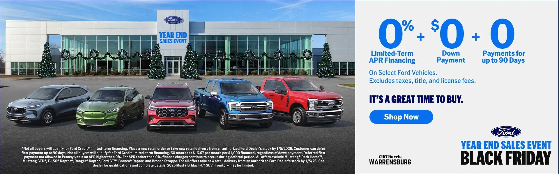 0% for 60 months, $0 down and 0 Payments