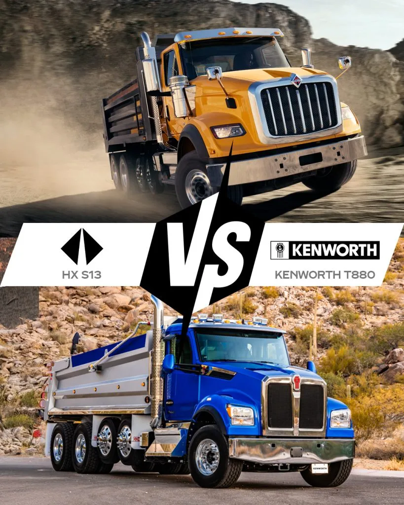 Kenworth T880 with MX-13 vs. International HX with S13 Graphic