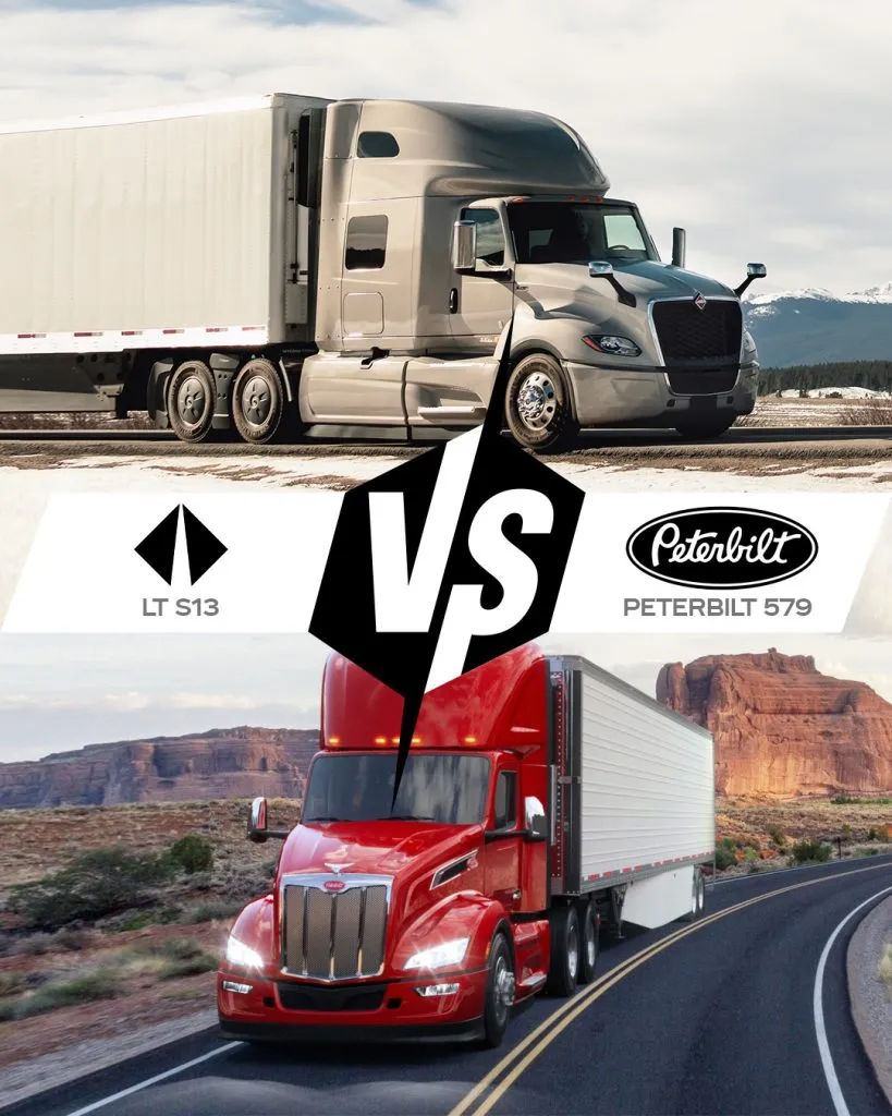 Peterbilt 579 with MX-13 vs. International LT with S13 Graphic