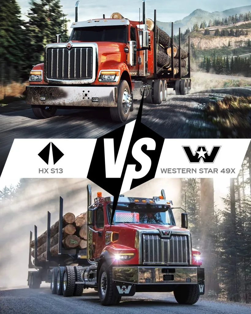 Western Star 49X with DD13 vs. International HX with S13 Graphic
