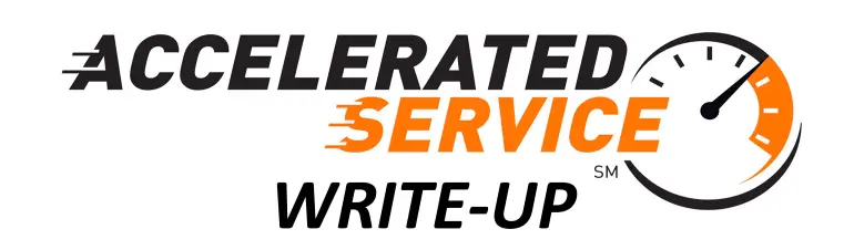 Accelerated service write-up logo