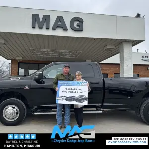 Testimonial from Dayrel & Christine from Hamilton, MO to MAG CDJR