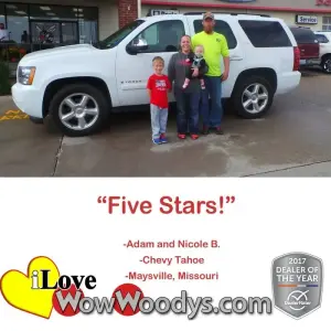 Adam and Nicole B. - Maysville, Missouri - Wow Woody's