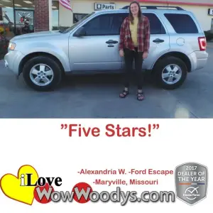 Alexandria W. - Maryville, Missouri - Wow Woody's