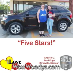 Andrea C. Kirksville, Missouri - Wow Woody's