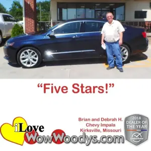 Brian and Debrah H. Kirksville, Missouri - Wow Woody's
