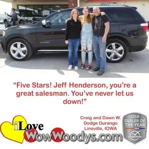 Craig and Dawn W. Lineville, IOWA - Wow Woody's