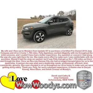 Derek and Cathy B. Schenectady, NEW YORK - Wow Woody's