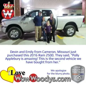 Devin and Emily W. Cameron, Missouri - Wow Woody's