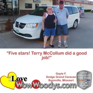 Gayle F. Boonville, Missouri - Wow Woody's