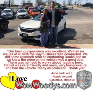 John and Lori S. Columbia, Missouri - Wow Woody's