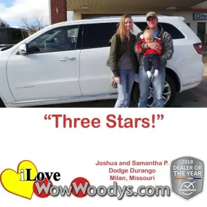 Joshua and Samantha P. Milan, Missouri - Wow Woody's