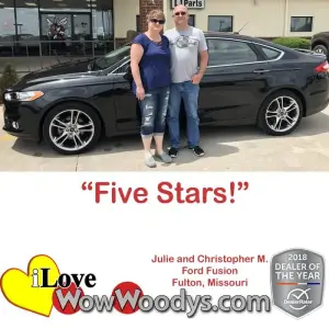 Julie and Christopher M. Fulton, Missouri - Wow Woody's