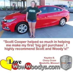 Kaydee B. Meadville, Missouri - Wow Woody's