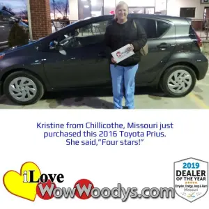 Kristine T. Chillicothe, Missouri - Wow Woody's