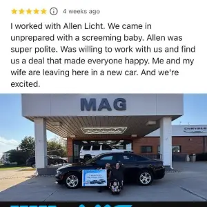 From Baby Meltdowns to Muscle Car Dreams: Kyle’s 2023 Dodge Charger Success Story at MAG CDJR!